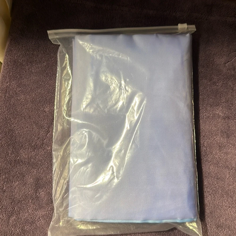 Fabric shower curtain with rings